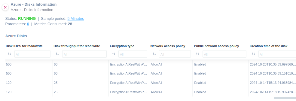 Azure Disks information 3